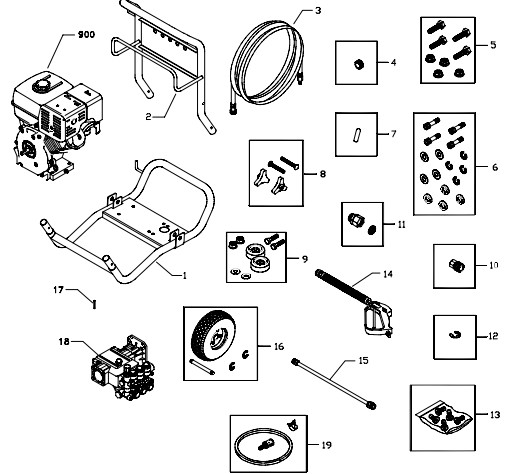 Husqvarna 1337PW power washer parts, gun, hose, wand, tips, fittings, pump, repair, rebuild